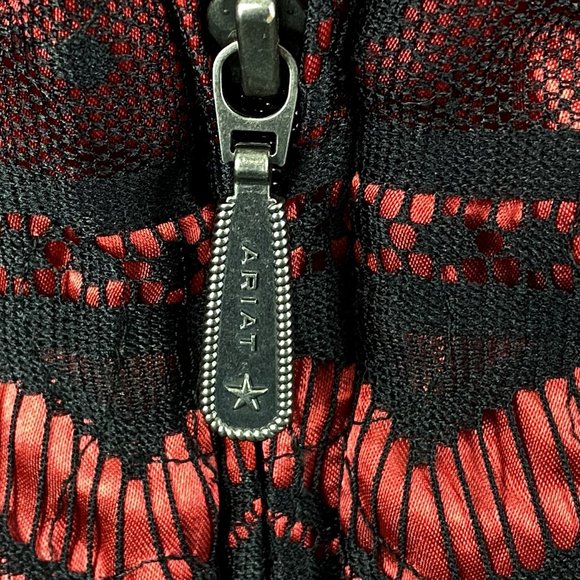 Women's Red Patterned Vest - Picture 6 of 8